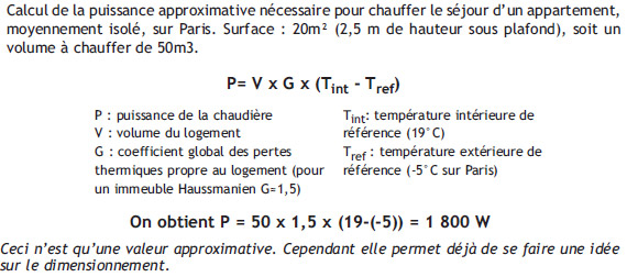 puissance chauffage électrique