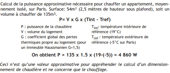 puissance chaudière
