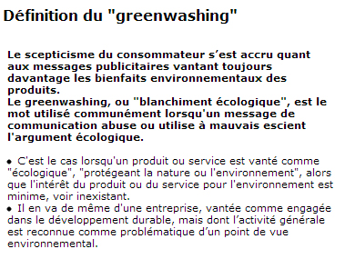 greenwashing